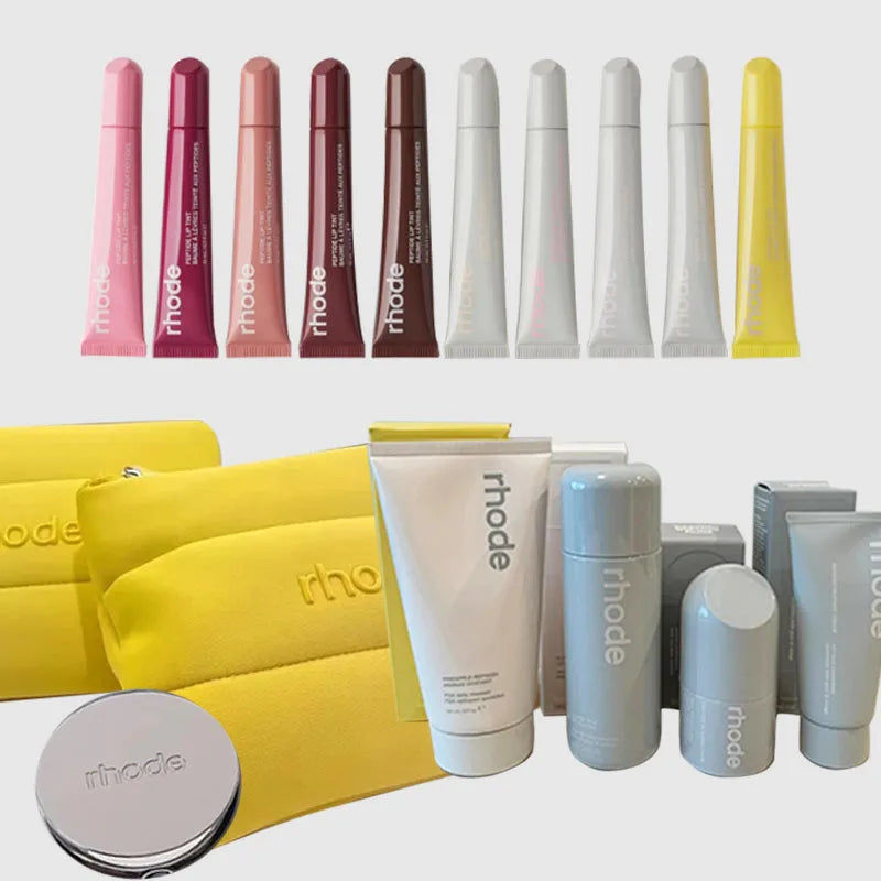 Summer Limited Makeup Skincare Products Face Cream New Lemontini Lip Glosses Piggy Blusher Make Up Mirror Storage Bag Sticker